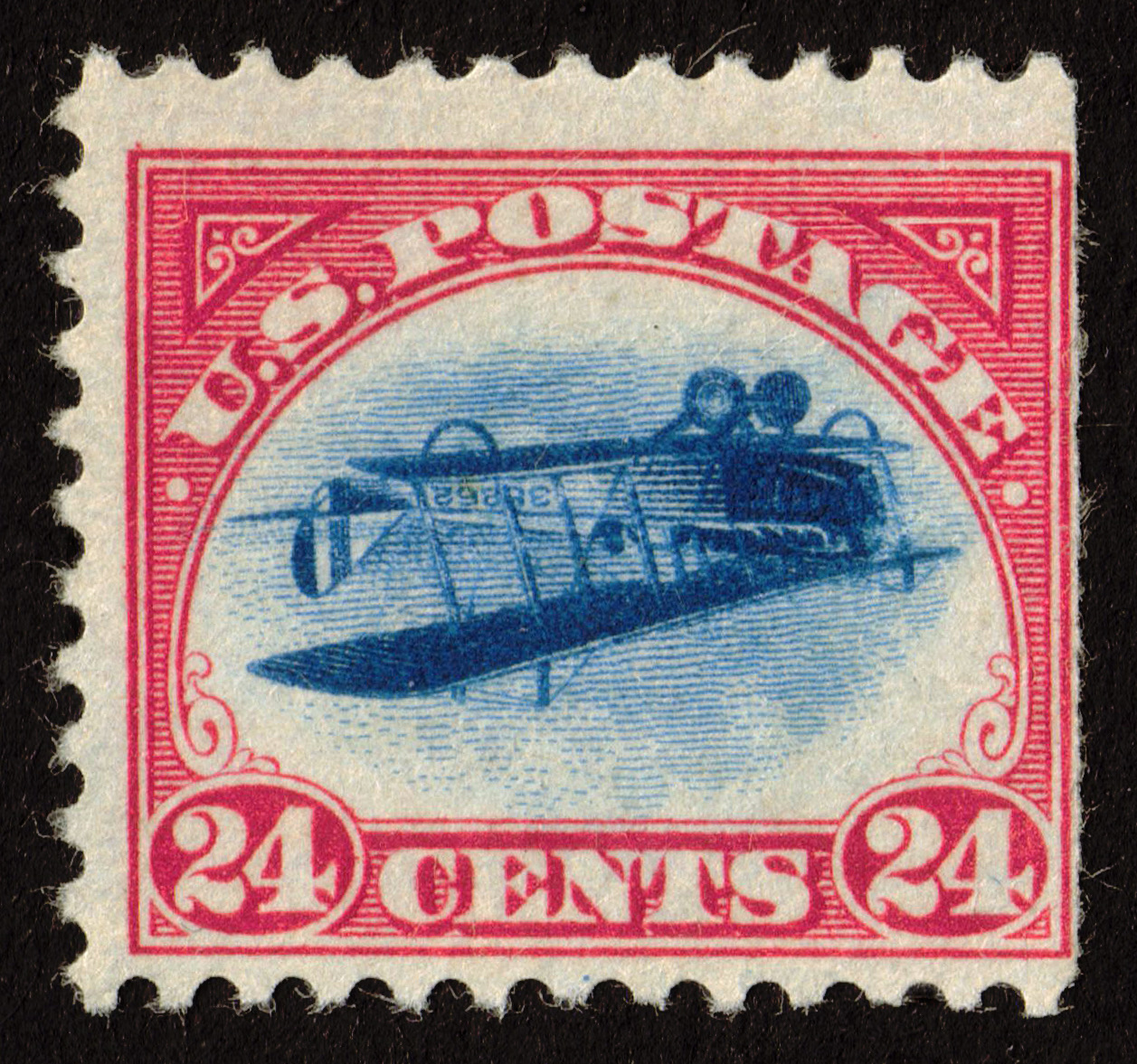 The 1918 24-cent Inverted Jenny airmail stamp